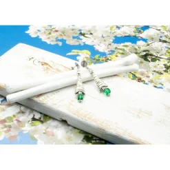 Best Festlicher Ohrschmuck, Ohrstecker grün, Ohrringe, Tannenbaum, Geschenkidee, Weihnachten, handgemacht Unikat Weihnachtsaccessoires