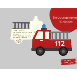 Discount Feuerwehr Einladungskarten Bastelset Kindergeburtstag | Feuerwehr Karte | Feuerwehr im Einsatz | Feuerwehr Geburtstag Kinder Einladungskarten