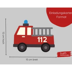 Discount Feuerwehr Einladungskarten Bastelset Kindergeburtstag | Feuerwehr Karte | Feuerwehr im Einsatz | Feuerwehr Geburtstag Kinder Einladungskarten