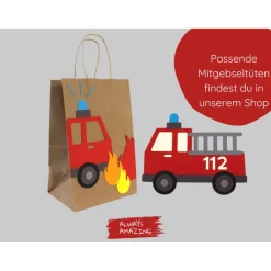 Discount Feuerwehr Einladungskarten Bastelset Kindergeburtstag | Feuerwehr Karte | Feuerwehr im Einsatz | Feuerwehr Geburtstag Kinder Einladungskarten