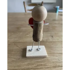 Discount Figur mit Herz, Geschenk für liebe Freunde, kleines Mitbringsel, Holzfiguren Geschenke