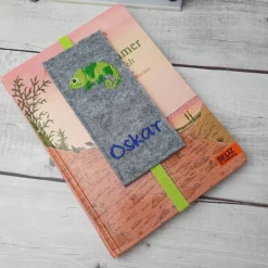 New Filz Lesezeichen Chamäleon Kinder Einschulung