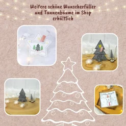 Outlet Filz Tannenbaum als Geldgeschenk | Gutschein Verpackung | Wunscherfüller | Mitbringsel Geldgeschenke