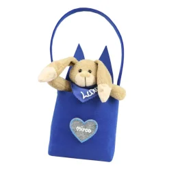 Discount Filztasche mit Hasenohren und Hase personalisiert -  Geschenk zu Ostern mit Name - Filztasche in Filzherz Osterkörbchen