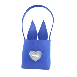 Best Filztasche mit Hasenohren und Hase personalisiert - Geschenk zu Ostern mit Name für Kinder - Filztasche in Filzherz Osterkörbchen