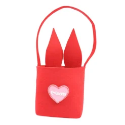 Best Filztasche mit Hasenohren und Hase personalisiert - Geschenk zu Ostern mit Name für Kinder - Filztasche in Filzherz Osterkörbchen