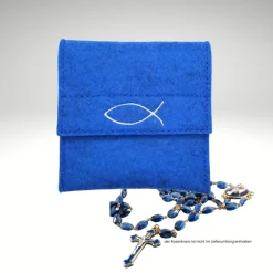 Best Filztäschchen Rosenkranz ICHTYS Fisch Filzetui Rosenkranztasche Farbwahl Rosenkranztäschchen