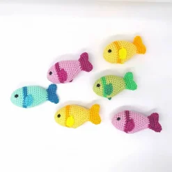 Sale Fisch gehäkelt, Amigurumi, 100 % Baumwolle, als Dekoration zur Taufe, Konfirmation, Geburtstag oder Babyparty, Wunschfar Dekoration