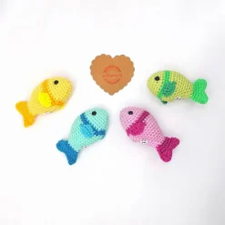 Sale Fisch gehäkelt, Amigurumi, 100 % Baumwolle, als Dekoration zur Taufe, Konfirmation, Geburtstag oder Babyparty, Wunschfar Dekoration