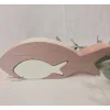 Dekoration|CreativAnita Fisch Holz 2-tlg Set, Holzfische Ichthys - Used-look - Braun