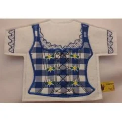 Best Flaschen Shirt Dirndl blau – Personalisiertes Geschenk für Piccolos, Miniweinflaschen Geschenke
