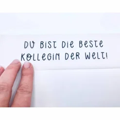 Flaschenpost Kollegin Geschenk für Weihnachten, Karte, beste Kollegin der Welt Weihnachtskarten