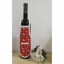 Geschenkverpackungen|Helga's kleine Nähstube Flaschenschürze mit weihnachtlichen Motiven