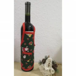 Geschenkverpackungen|Helga's kleine Nähstube Flaschenschürze mit weihnachtlichen Motiven