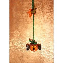 New FLEDERKÜRBIS– Handgemachte Halloweendeko aus einer Kunststoffkugel und Modelliermasse für Deine Halloweenparty Deko Halloween