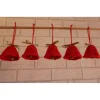 Baumschmuck|CreativBaer Fünf gehäkelte Glöckchen (rot-grün)