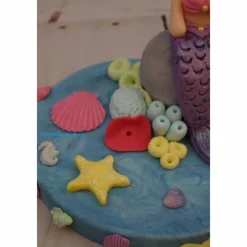 Best Fondant , Tortendeko , Taufe , Geburtstag ,Geburt Tortentopper Mermaid Meerjungfrau Nixe Tortendekoration