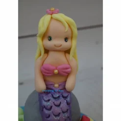 Best Fondant , Tortendeko , Taufe , Geburtstag ,Geburt Tortentopper Mermaid Meerjungfrau Nixe Tortendekoration