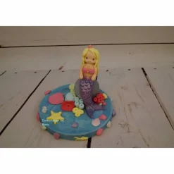 Best Fondant , Tortendeko , Taufe , Geburtstag ,Geburt Tortentopper Mermaid Meerjungfrau Nixe Tortendekoration