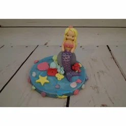 Best Fondant , Tortendeko , Taufe , Geburtstag ,Geburt Tortentopper Mermaid Meerjungfrau Nixe Tortendekoration
