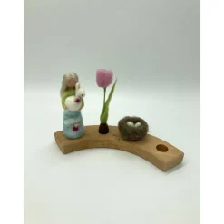 Sale Frühlingsarrangement für den Jahresring, Filzfiguren Grimmsring, Jahreszeitenfeen, Frühlingsfee, Osterkind Frühling