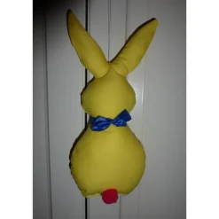 Osterdeko|hessmade Friedens-Oster-Hase in gelb/blau