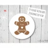 Sticker & Aufkleber|Nanös Welt Frohe Weihnachten Aufkleber rund mit Lebkuchenmann 4cm 24 Stück