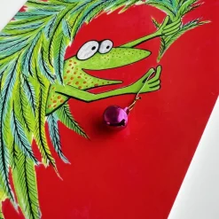 Clearance Frosche Weihnachten - die klingelnde Weihnachtskarte, Weihnachten, Postkarte mit Glöckchen, Weihnachtskarte, Frosch Kart Weihnachtskarten