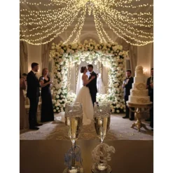 Frosted Hearts Hochzeitsgläser Set – Handverziert mit Strass, Herzen & Perlen – Geschenk zur Hochzeit & Verlobung Hochzeitsdeko
