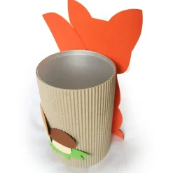 Fuchs mit Geschenkbox als Osterkörbchen, Frühlingsdeko, Osternest, Osterkorb oder Tischdeko, Verpackung für Geschenke Osterkörbchen