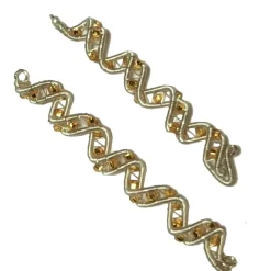 Best Funkelnde Spiralperlen Set handgewebt silberfarben Glasperlen goldfarben bicolor handmade Brautschmuck Zopfperle Haarschmuck & Kopfputz