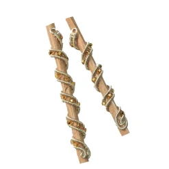 Best Funkelnde Spiralperlen Set handgewebt silberfarben Glasperlen goldfarben bicolor handmade Brautschmuck Zopfperle Haarschmuck & Kopfputz
