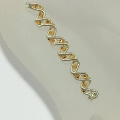 Best Funkelnde Spiralperlen Set handgewebt silberfarben Glasperlen goldfarben bicolor handmade Brautschmuck Zopfperle Haarschmuck & Kopfputz