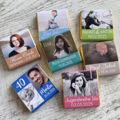Best Gastgeschenk Konfirmation Firmung | Schokolade Schokotäfelchen | personalisiert + Foto Gastgeschenke