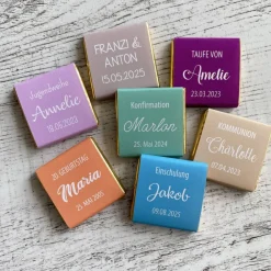 Clearance Gastgeschenk Konfirmation Firmung | Schokolade Schokotäfelchen | personalisiert Gastgeschenke