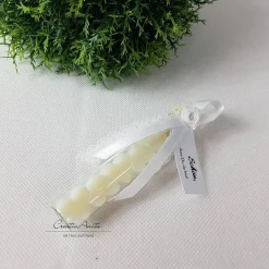 Discount Gastgeschenk mit 5 Seifenherzen i. Reagenzglas NATUR - Weiß - CREME Gastgeschenke