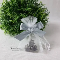 Sale Gastgeschenk Seifensterne Christrose - GRAU - verpackt & dekoriert zur Konfirmation, Taufe, Weihnachten Weihnachtsgeschenke