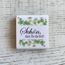 Best Gastgeschenk Taufe | Schokolade Schokotäfelchen | Schön, dass Du da bist! Dekoration