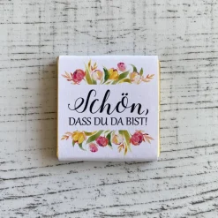 Best Gastgeschenk Taufe | Schokolade Schokotäfelchen | Schön, dass Du da bist! Dekoration