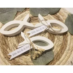 Dekoration|lovelygiftsbyliz Gastgeschenke / Fische - Taufe - Kommunion - Konfirmation - Firmung - „Schön, dass du da bist“ - handgefertigt, Deko