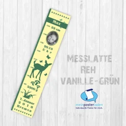 Best Geburtsdaten Messlatte: Reh - vanille grün Geschenke