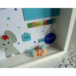 Clearance Geburtsrahmen/Geschenk zur Geburt/Taufe, für einen Jungen, Bilderrahmen personalisiert mit den Geburtsdaten Geschenke