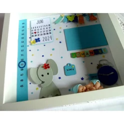 Clearance Geburtsrahmen/Geschenk zur Geburt/Taufe, für einen Jungen, Bilderrahmen personalisiert mit den Geburtsdaten Geschenke
