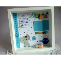 Clearance Geburtsrahmen/Geschenk zur Geburt/Taufe, für einen Jungen, Bilderrahmen personalisiert mit den Geburtsdaten Geschenke