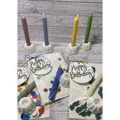 Outlet Geburtstag To Go, Kerze mit Gugelhupf als Kerzenständer & Konfetti oder Kleeblätter, Happy Birthday Geldgeschenk Raysin Geldgeschenke