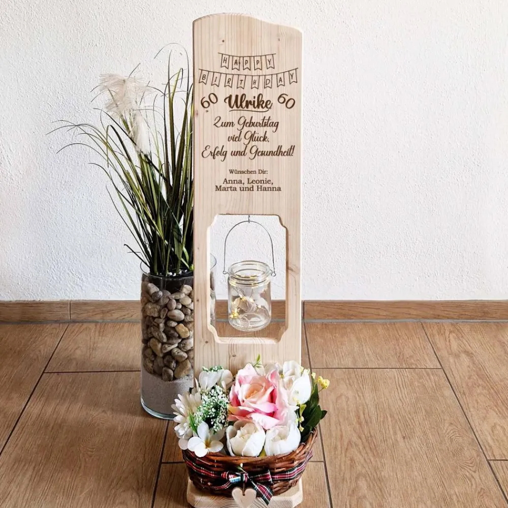 Best Geburtstagsgeschenk Holzschild personalisiert mit Namen und dem Alter ( Jedes Alter) Geschenke