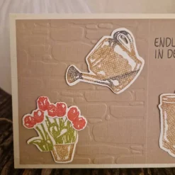 Sale Geburtstagskarte / Garten / Gummistiefel / Gießkanne / blühende Blumen / Gummistiefel Geburtstagskarte Glückwunschkarten