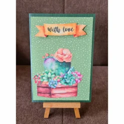 Clearance Geburtstagskarte " With love " Blumenkiste, Blumen Glückwunschkarten