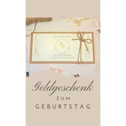 Clearance Geburtstagskarte Die Welt ist schön, weil du mit drauf bist – Handgemachte Karte für Geldgeschenke & Gutscheine Glückwunschkarten