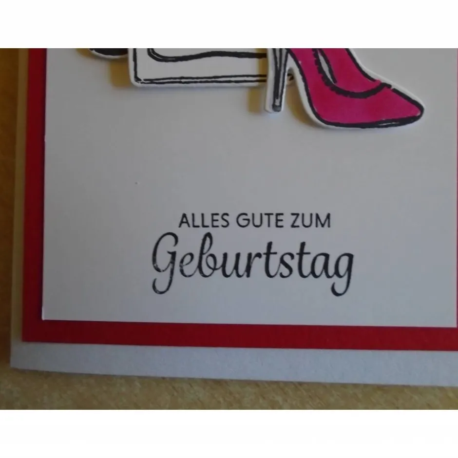 Sale Geburtstagskarte Glückwunschkarte Geburtstag  Grußkarte Frau Geburtstag Mädchen,Teenager Lippenstift Schuh Glückwunschkarten